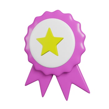 3D Badge Illustration Side View photo