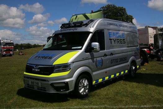 Whitchurch in Shropshire in June 2022. A view of some Trucks at a Truck show photo