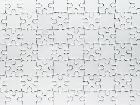White jigsaw puzzle photo