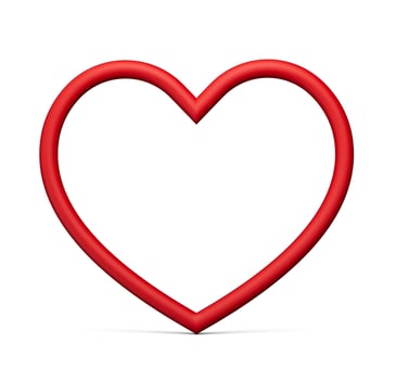 Heart linear icon Hearts Abstract 3d illustration photo