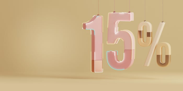 Sale number with copyspace. sale or promo concept. 3d rendering photo