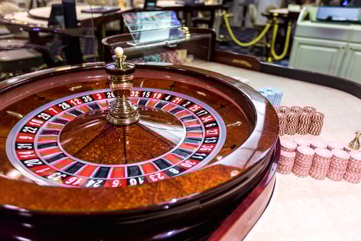 gambling chips on a game table roulette photo