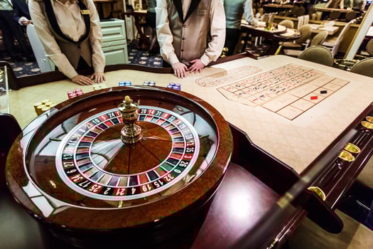 gambling chips on a game table roulette photo