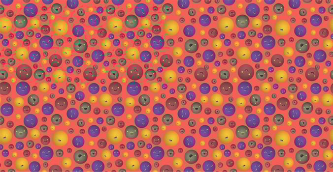 Cute cartoon doodles. Children's background from many emoticons. photo