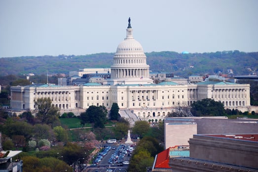 capitol hill building aerial view, Washington DC photo