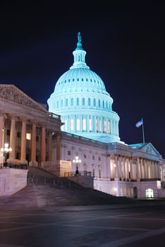 Capitol Hill Building closeup, Washington DC photo