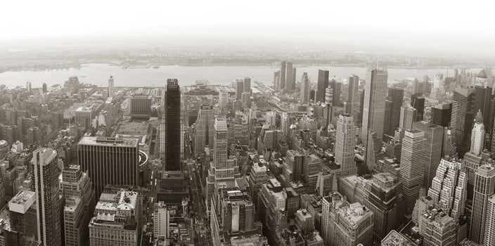 New York City Manhattan skyline aerial view panorama photo