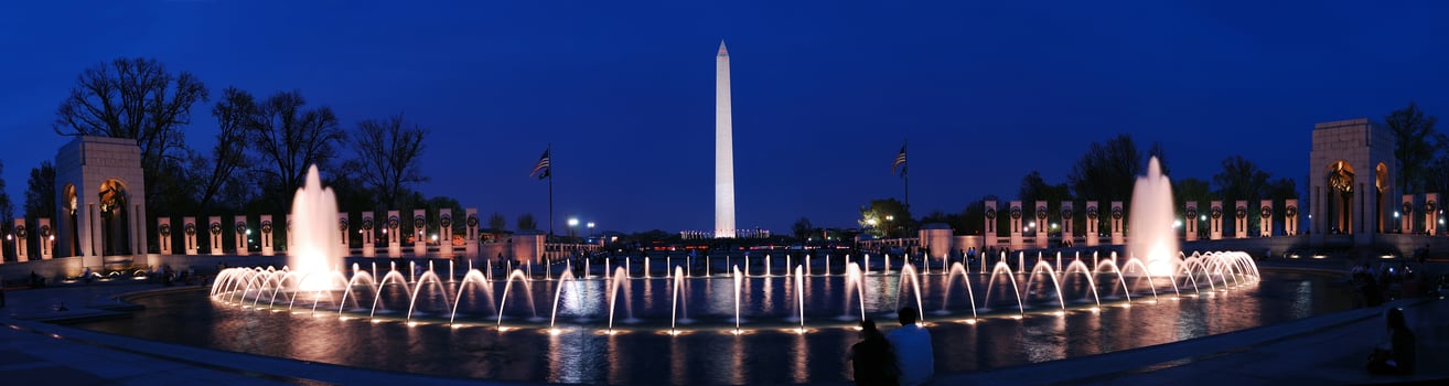 Washington monument panorama, Washington DC. photo
