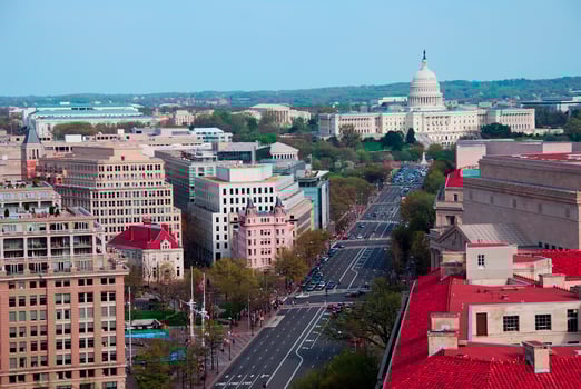 capitol hill building aerial view, Washington DC photo