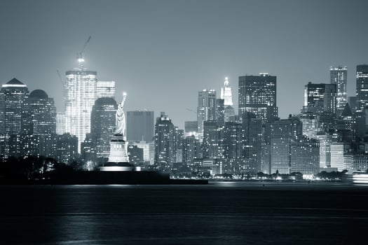 New York City black and white photo