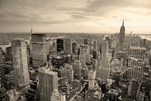 New York City sunset photo