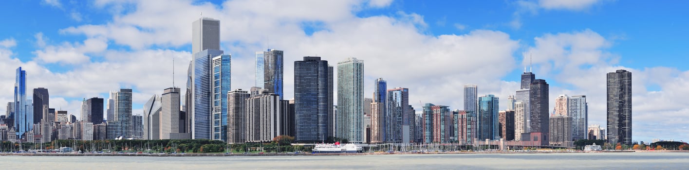 Chicago city urban skyline panorama photo