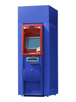 ATM Bank Cash Machine Isolated on Background photo
