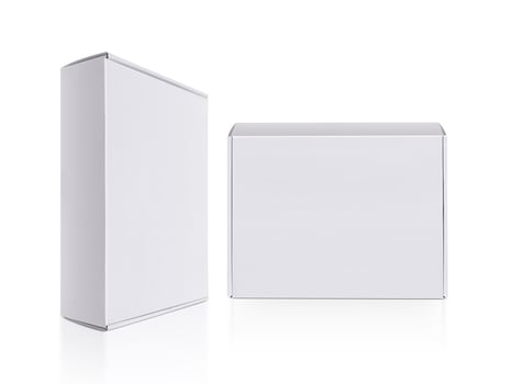 Blank package Box. Isolated on white background photo