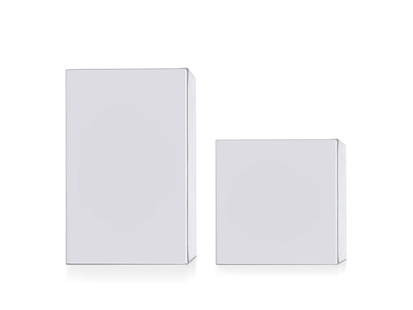 Blank package Box. Isolated on white background photo