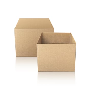 carton box isolated on white background photo