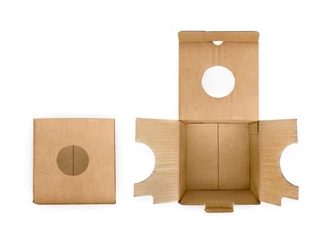 Open Empty Cardboard Box Isolated on White Background photo