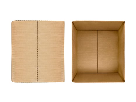 carton box isolated on white background photo