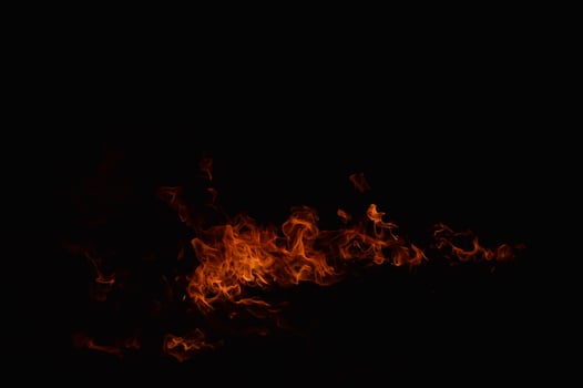 Flames in the night photo