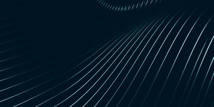 Parallel lines curves distorted shapes plastic tube surface modern abstract 3d illustration photo
