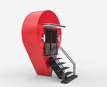 Red Location Pin isolated photo