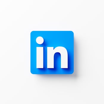 Chonburi, Thailand JUN 03 , 2021 A close up LinkedIn logo icon on white background. American business and employment-oriented online service via website and mobile app. 3D illustration rendering photo