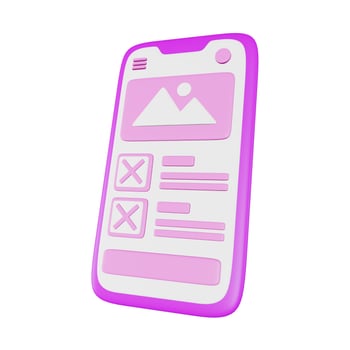 UI UX 3D Concept Illustration photo