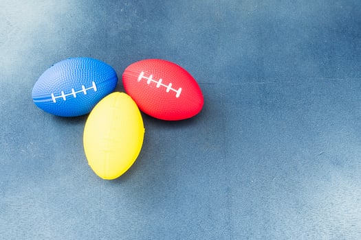 Soft rugby ball for hand exerciser photo
