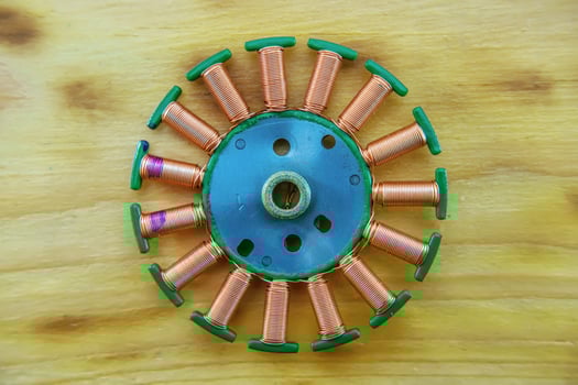 Electric motor parts photo