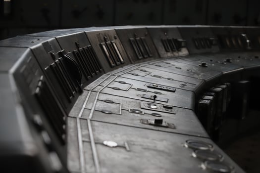 Control Panel of an old Power Plant photo