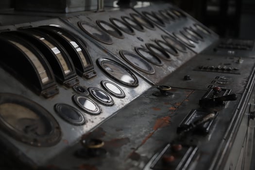 Control Panel of an old Power Plant photo