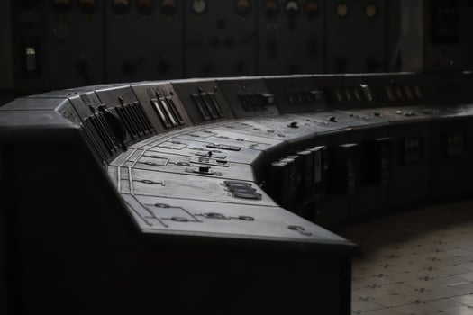 Control Panel of an old Power Plant photo