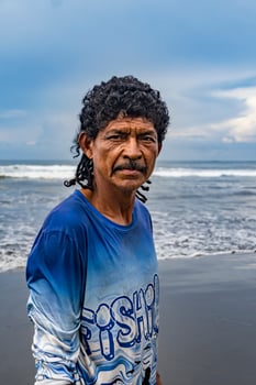 Portrait of a fisherman in Costa Rica. photo
