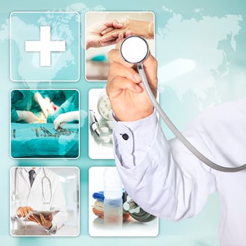 Doctor holding stethoscope photo