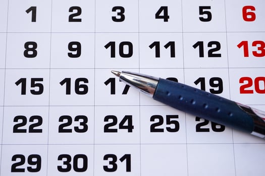 numbers in the calendar, days of the month photo