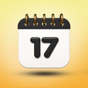 3d transparent calendar date 19 for meeting schedule, event schedule, vacation, work, school color black photo