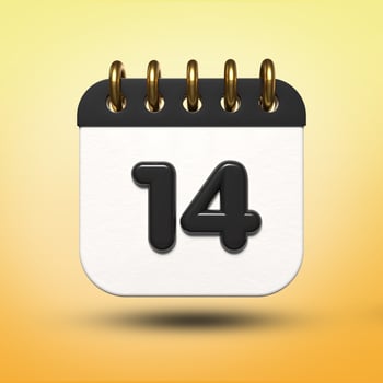 3d transparent calendar date 19 for meeting schedule, event schedule, vacation, work, school color black photo