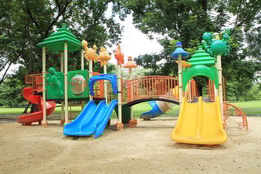 Colorful playground in the park photo