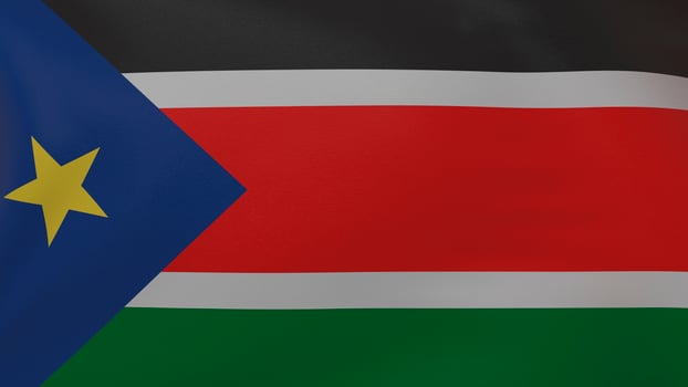 South Sudan flag texture photo