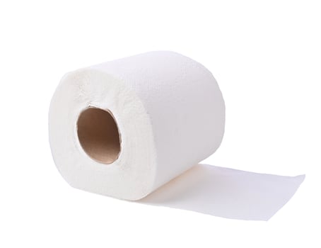 Toilet paper isolated on white background photo