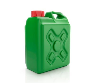 blank packaging green plastic gallon isolated on white background. 3D render photo