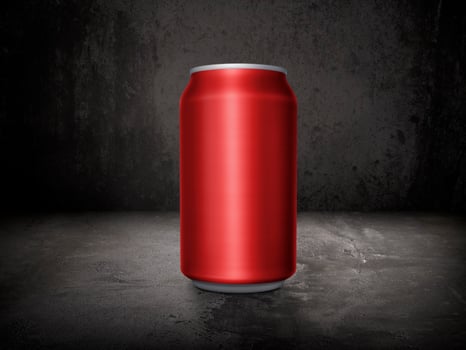 Aluminum cans on concrete Wall Background Scene Dark photo
