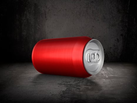 Aluminum cans on concrete Wall Background Scene Dark photo