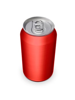 Aluminum cans on white background For design photo