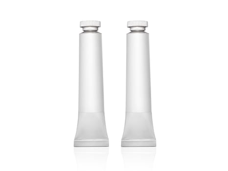 color tube on a white background photo