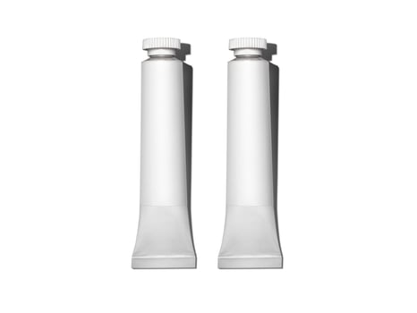 color tube on a white background photo
