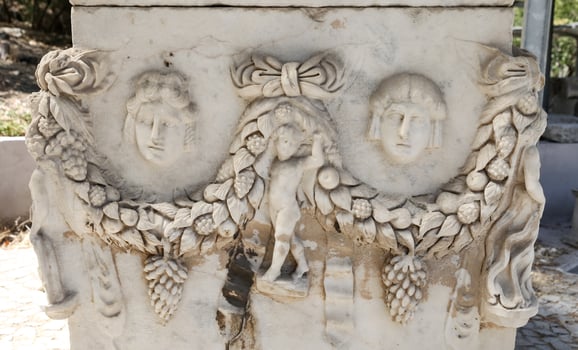 Sarcophagus in Izmir Museum, Izmir, Turkey photo