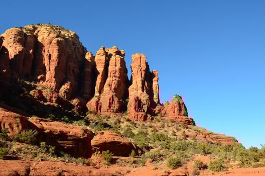 Vibrant Red Rock Formations and Blue Skies photo