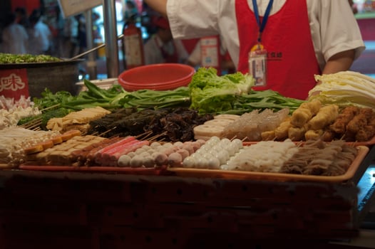 Food street market in Beijing. photo