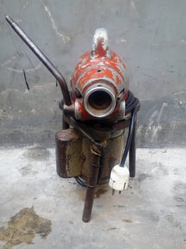 Antique machine - Drain cleaning machine. photo
